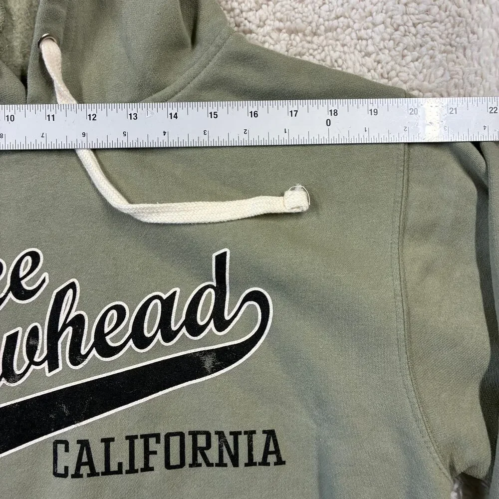 Lake Arrowhead Hoodie Medium Green  MV Sport Vintage Fleece California Graphic